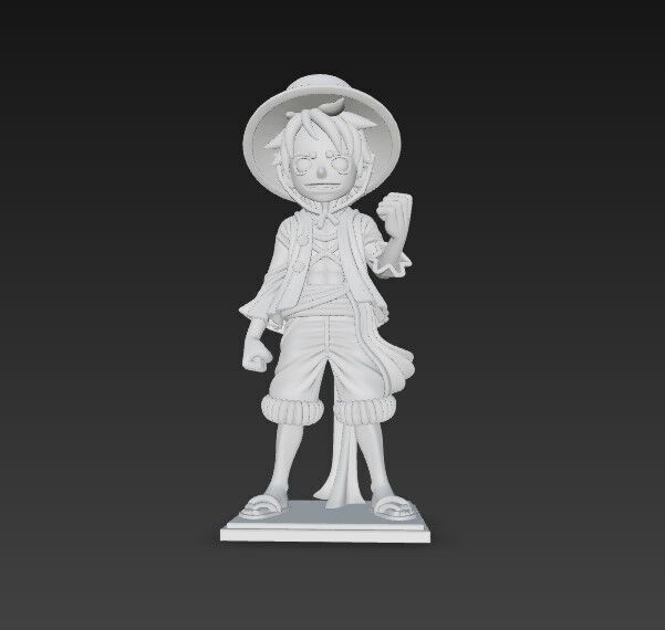 Eared Captain Cheerful Anime Character 3D Print Model 3D model_18