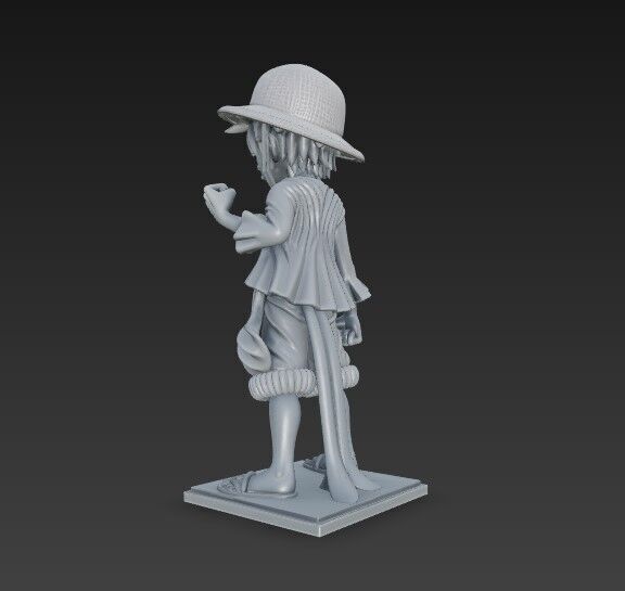 Eared Captain Cheerful Anime Character 3D Print Model 3D model_5