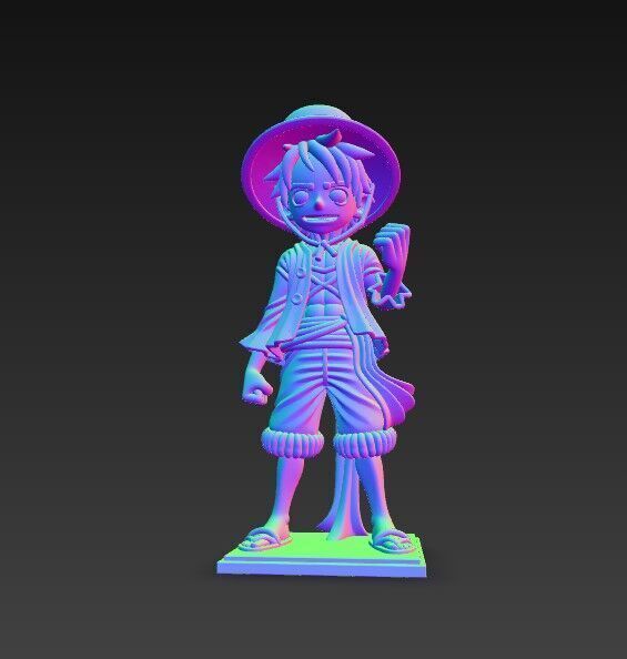 Eared Captain Cheerful Anime Character 3D Print Model 3D model_17