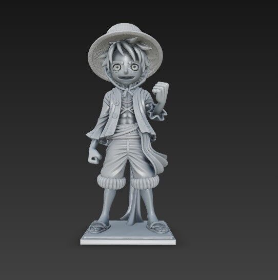 Eared Captain Cheerful Anime Character 3D Print Model 3D model_1