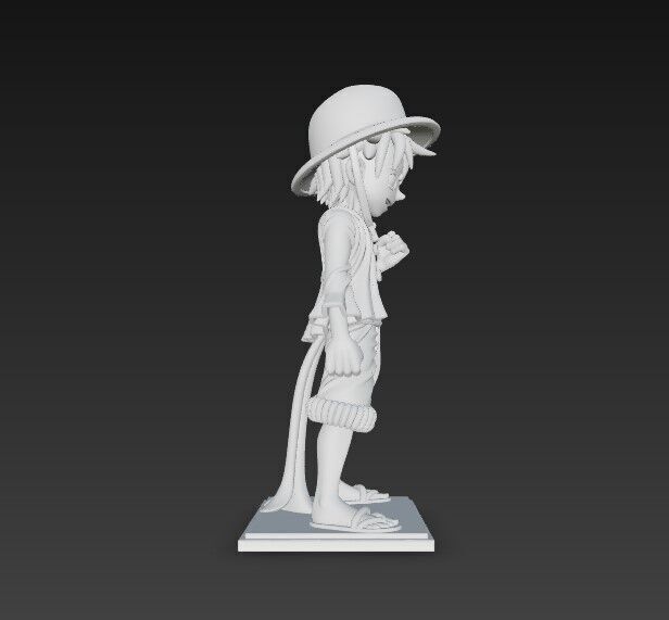 Eared Captain Cheerful Anime Character 3D Print Model 3D model_20