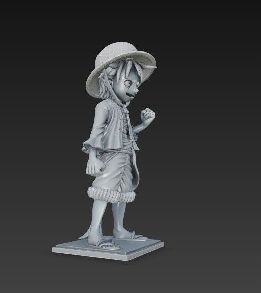 Eared Captain Cheerful Anime Character 3D Print Model 3D model_8