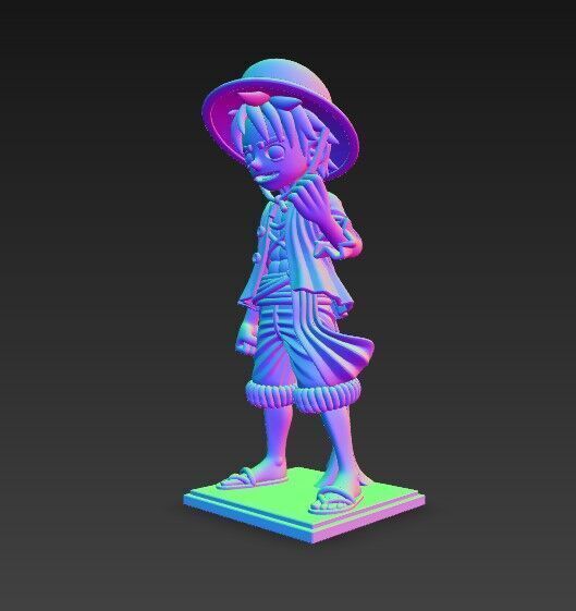Eared Captain Cheerful Anime Character 3D Print Model 3D model_16