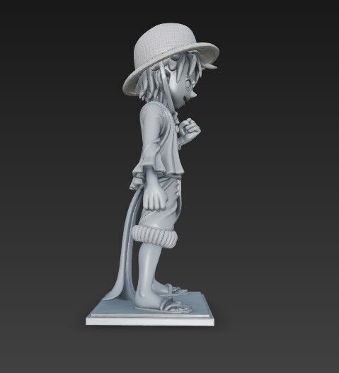 Eared Captain Cheerful Anime Character 3D Print Model 3D model_7