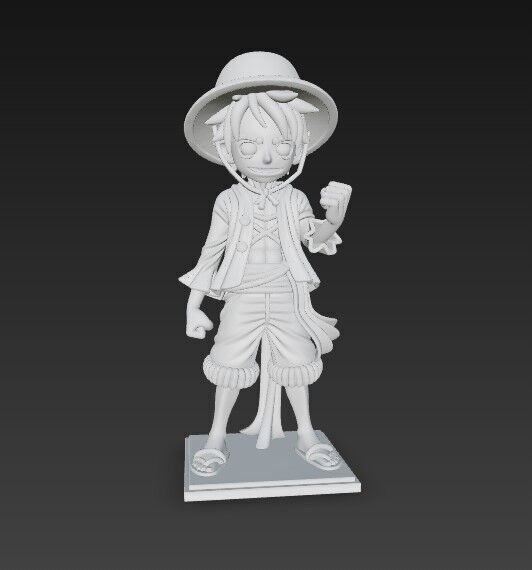 Eared Captain Cheerful Anime Character 3D Print Model 3D model_25