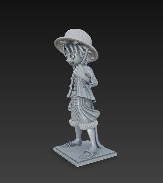 Eared Captain Cheerful Anime Character 3D Print Model 3D model_4