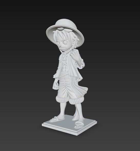 Eared Captain Cheerful Anime Character 3D Print Model 3D model_24