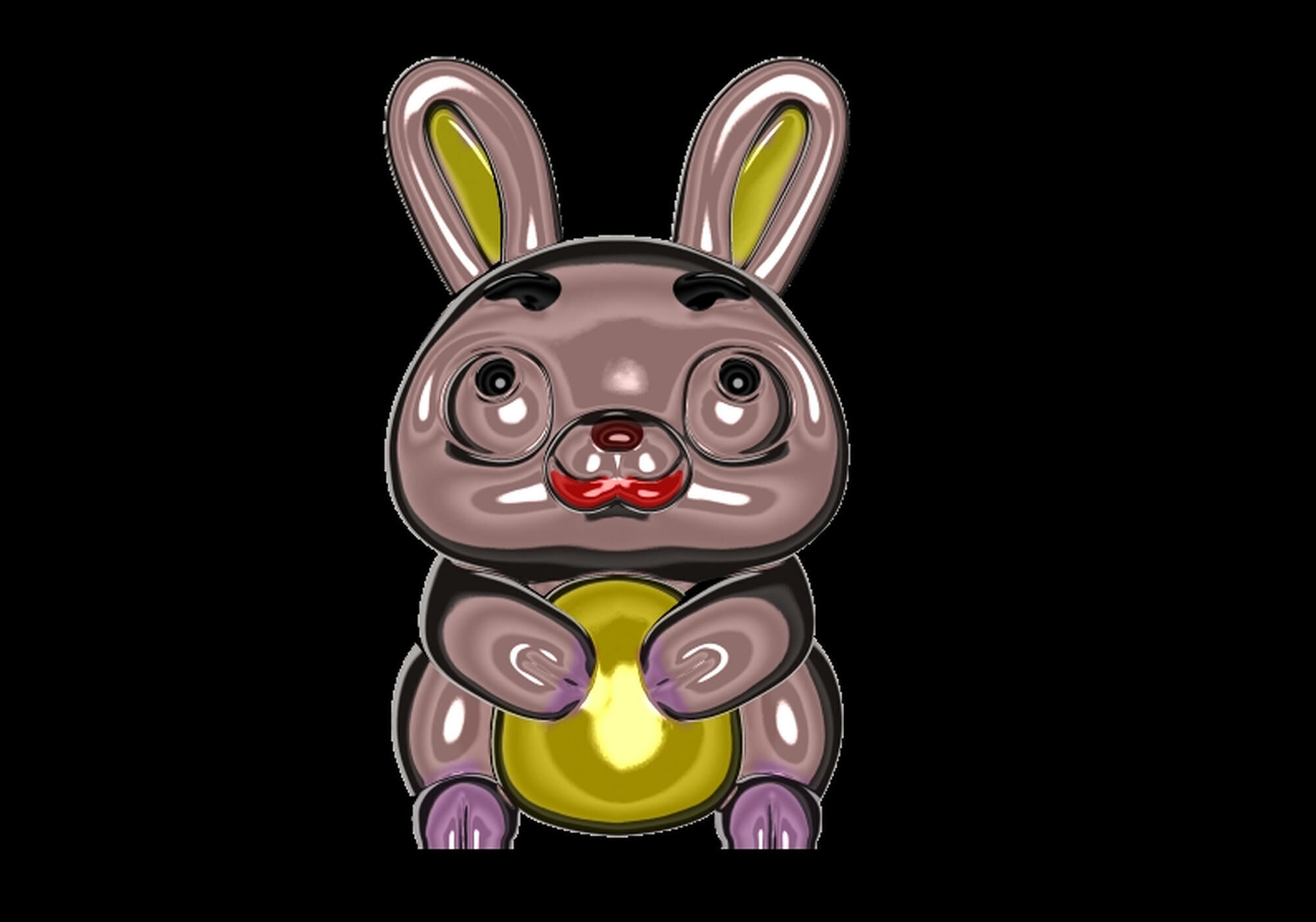 Cute Rabbit Toy 3D print model_4