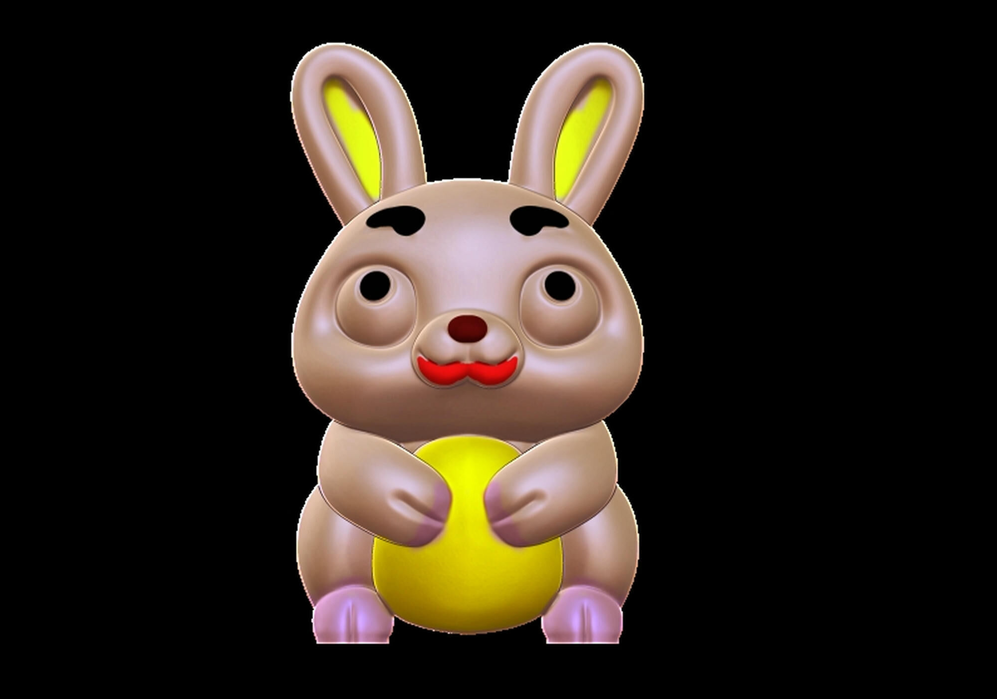 Cute Rabbit Toy 3D print model_3