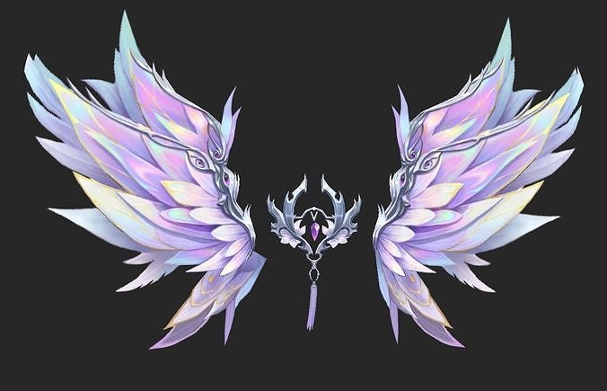 Wing 374 Low-poly 3D model
