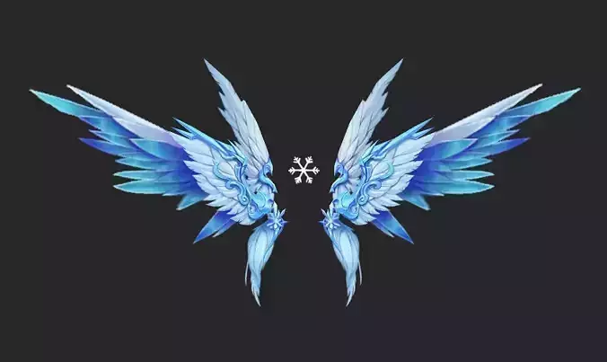 Wing 369 Low-poly 3D model
