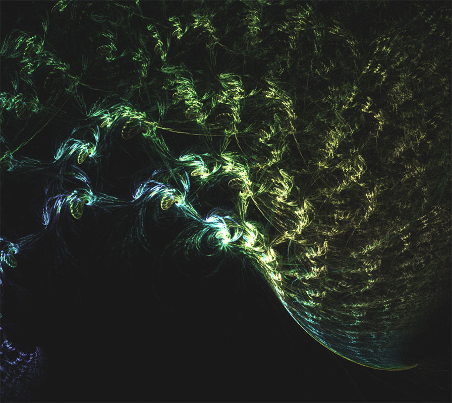 Fractal abstract lights background set 3D model_20