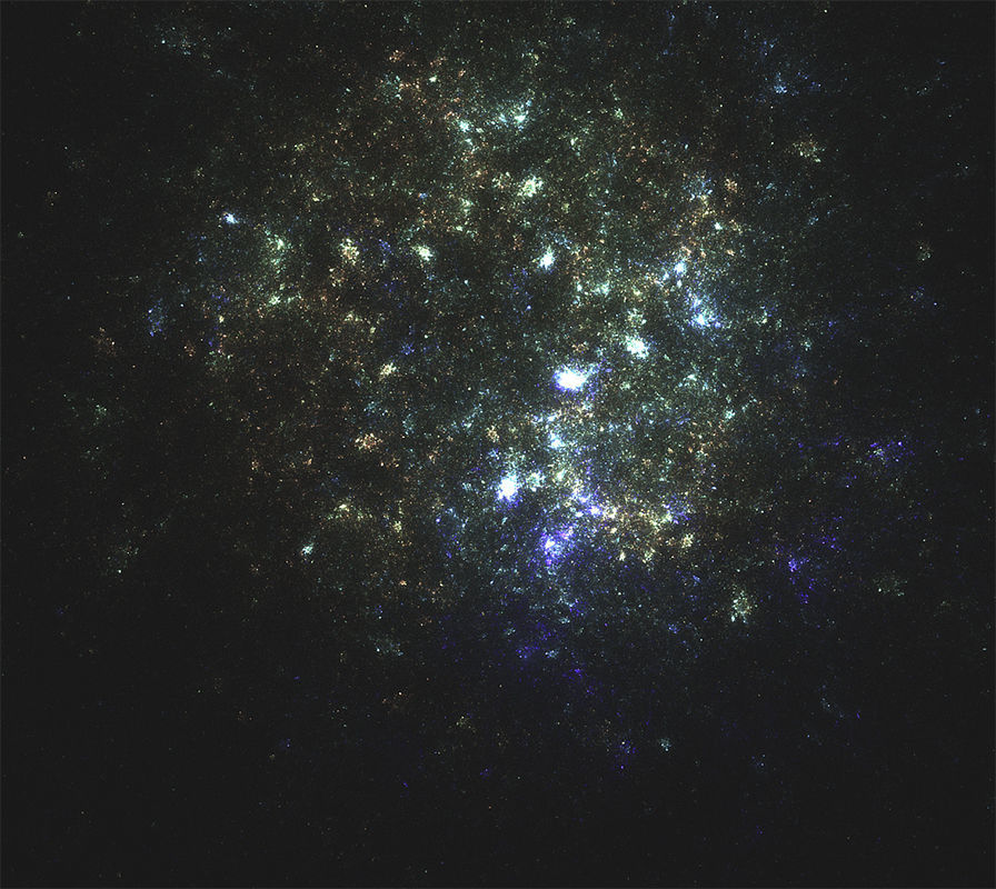 Fractal abstract lights background set 3D model_13