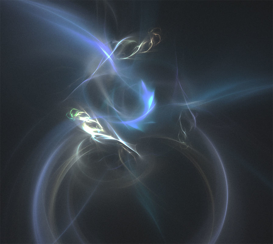 Fractal abstract lights background set 3D model_19