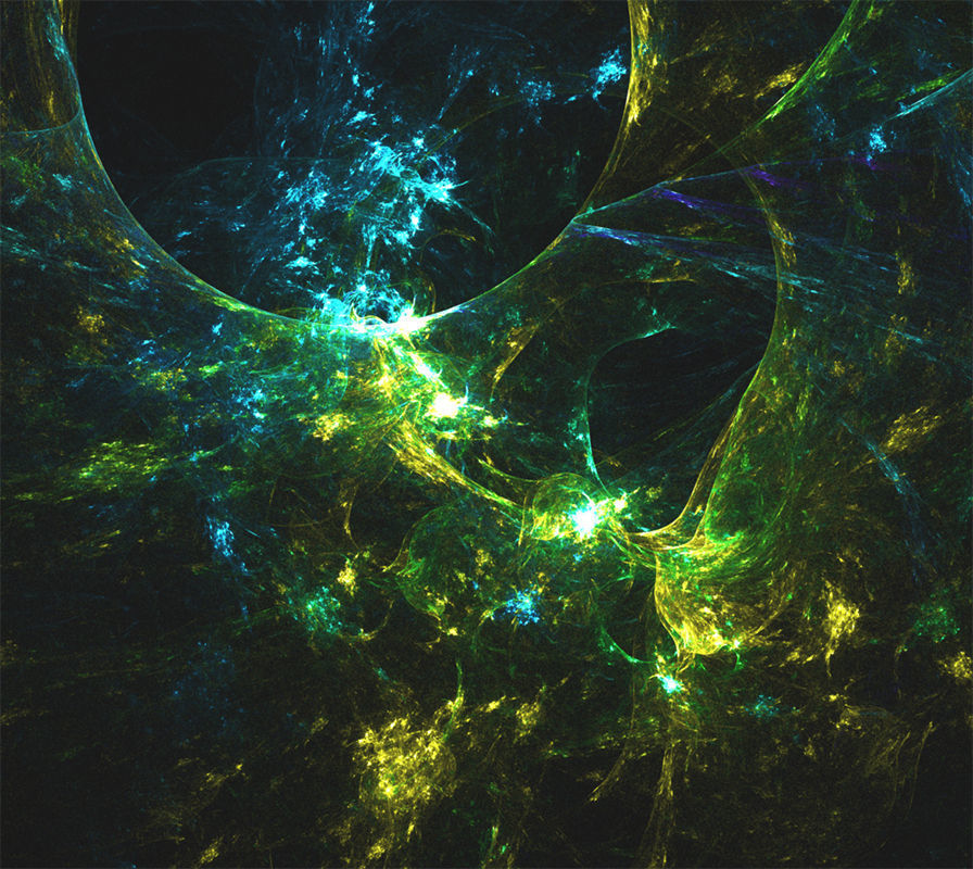 Fractal abstract lights background set 3D model_14