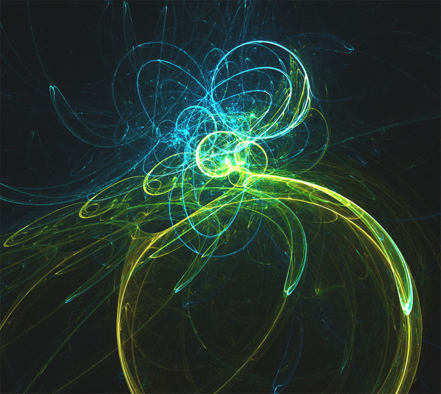 Fractal abstract lights background set 3D model_29