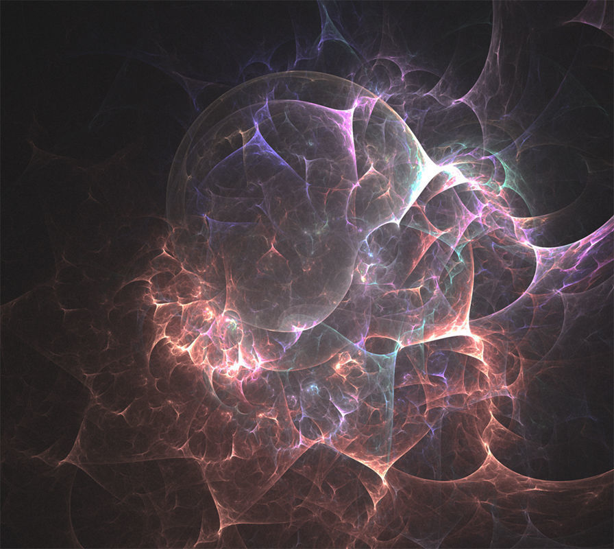 Fractal abstract lights background set 3D model_27