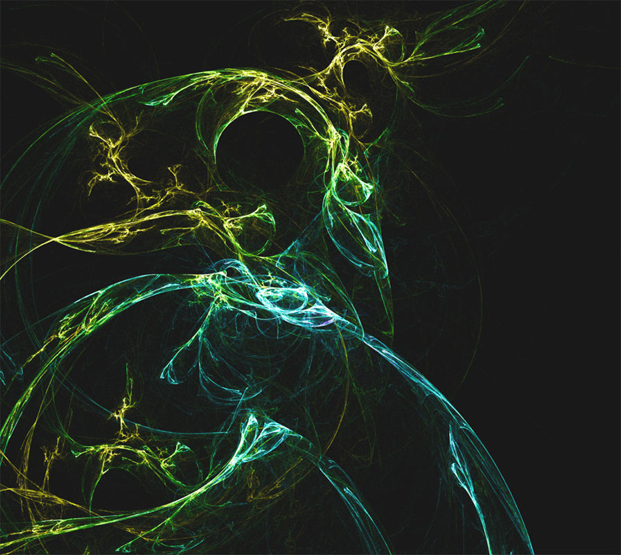 Fractal abstract lights background set 3D model_28