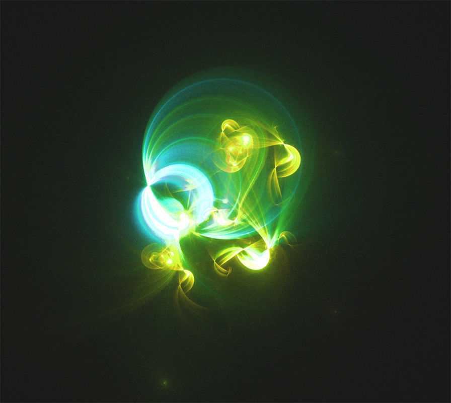 Fractal abstract lights background set 3D model_24