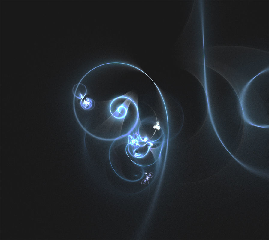 Fractal abstract lights background set 3D model_3