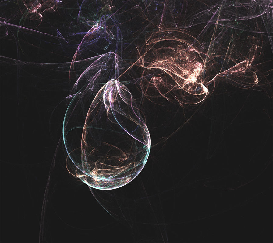 Fractal abstract lights background set 3D model_15