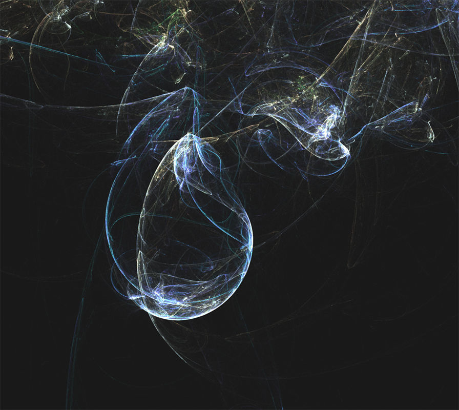 Fractal abstract lights background set 3D model_23