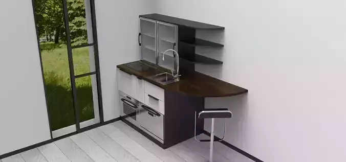 Small Kitchen 3D model