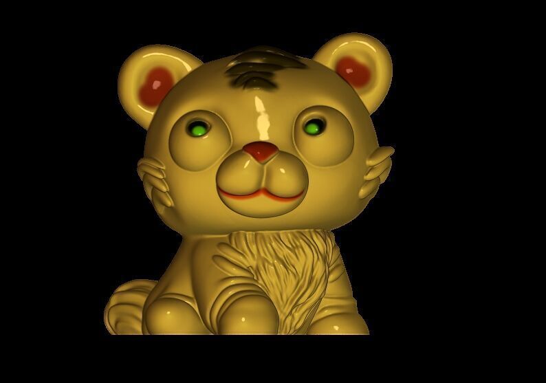 Cute Tiger Toy 3D print model_6