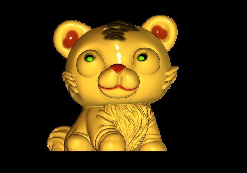 Cute Tiger Toy 3D print model_8