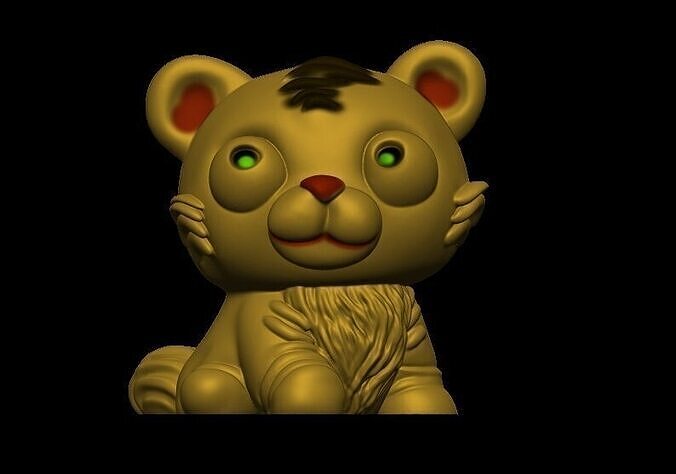 Cute Tiger Toy 3D print model