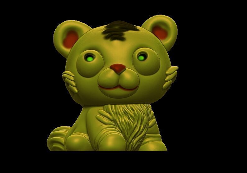 Cute Tiger Toy 3D print model_7