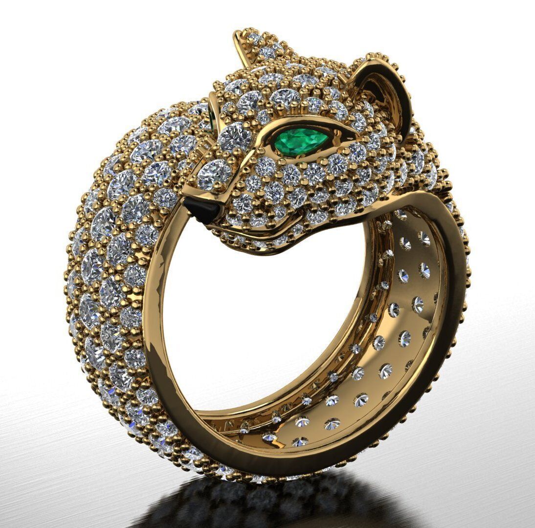 Cartier ring 3DM STL OBJ model for 3D printing and CNC 3D print model_2