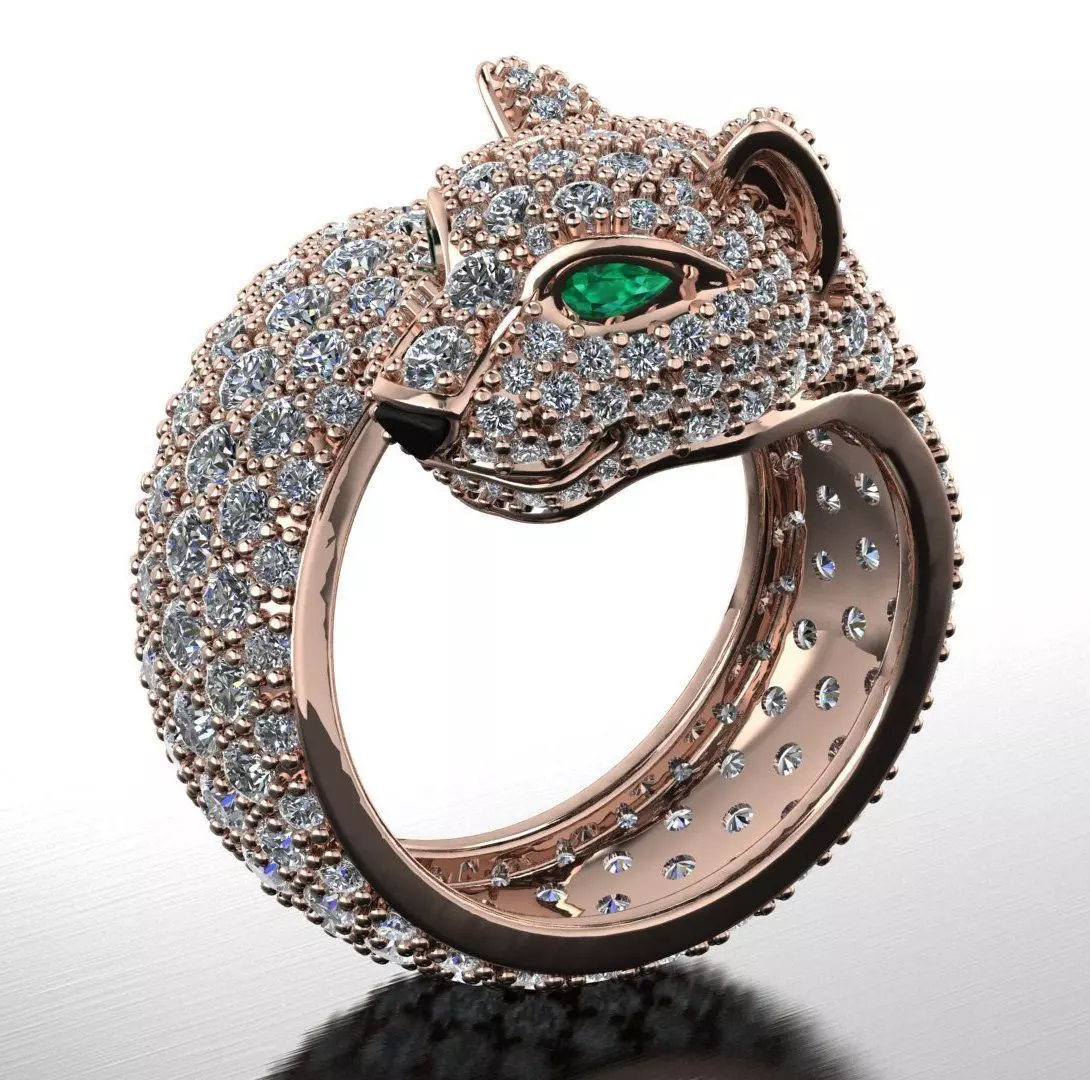 Cartier ring 3DM STL OBJ model for 3D printing and CNC 3D print model_0