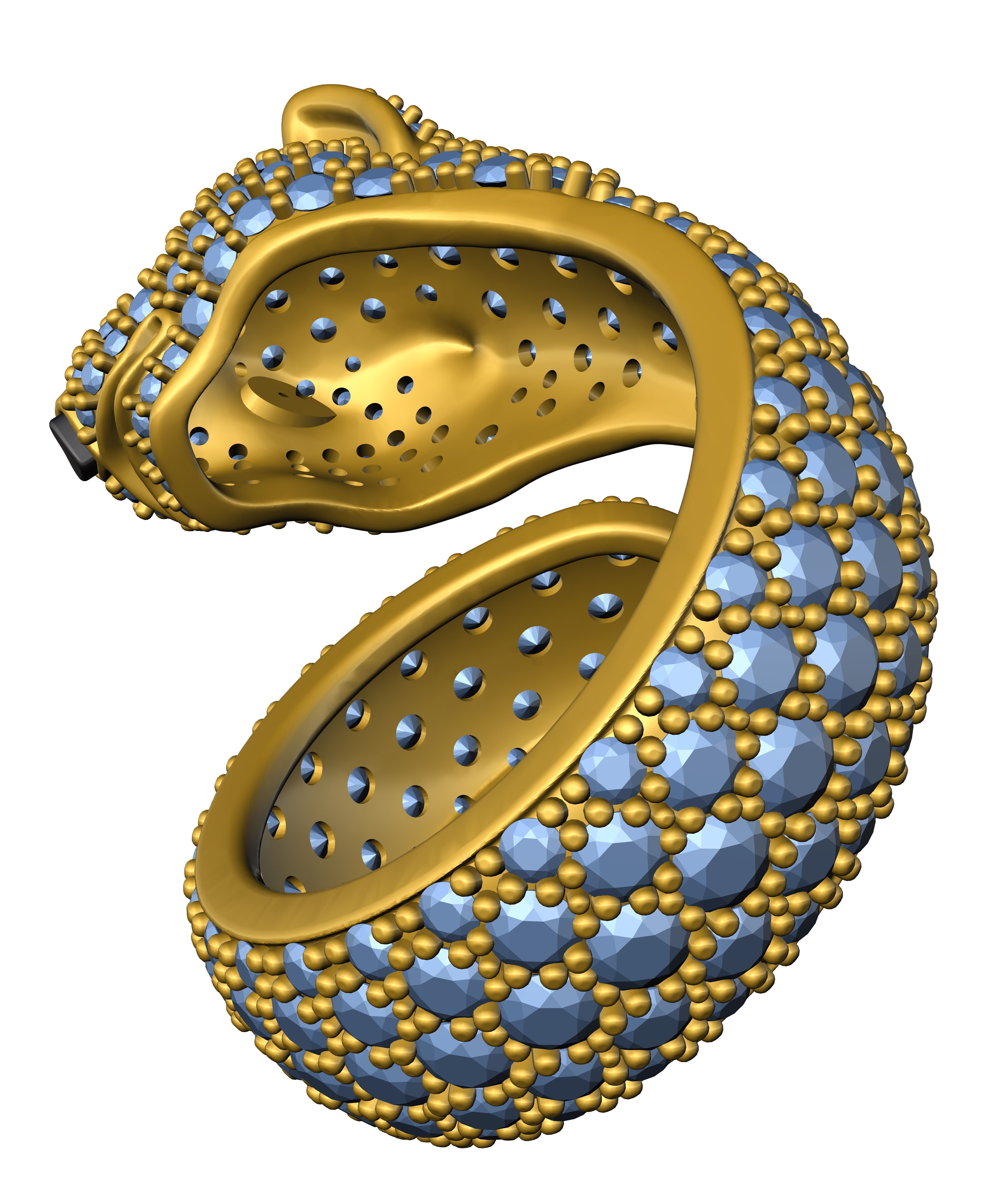 Cartier ring 3DM STL OBJ model for 3D printing and CNC 3D print model_10