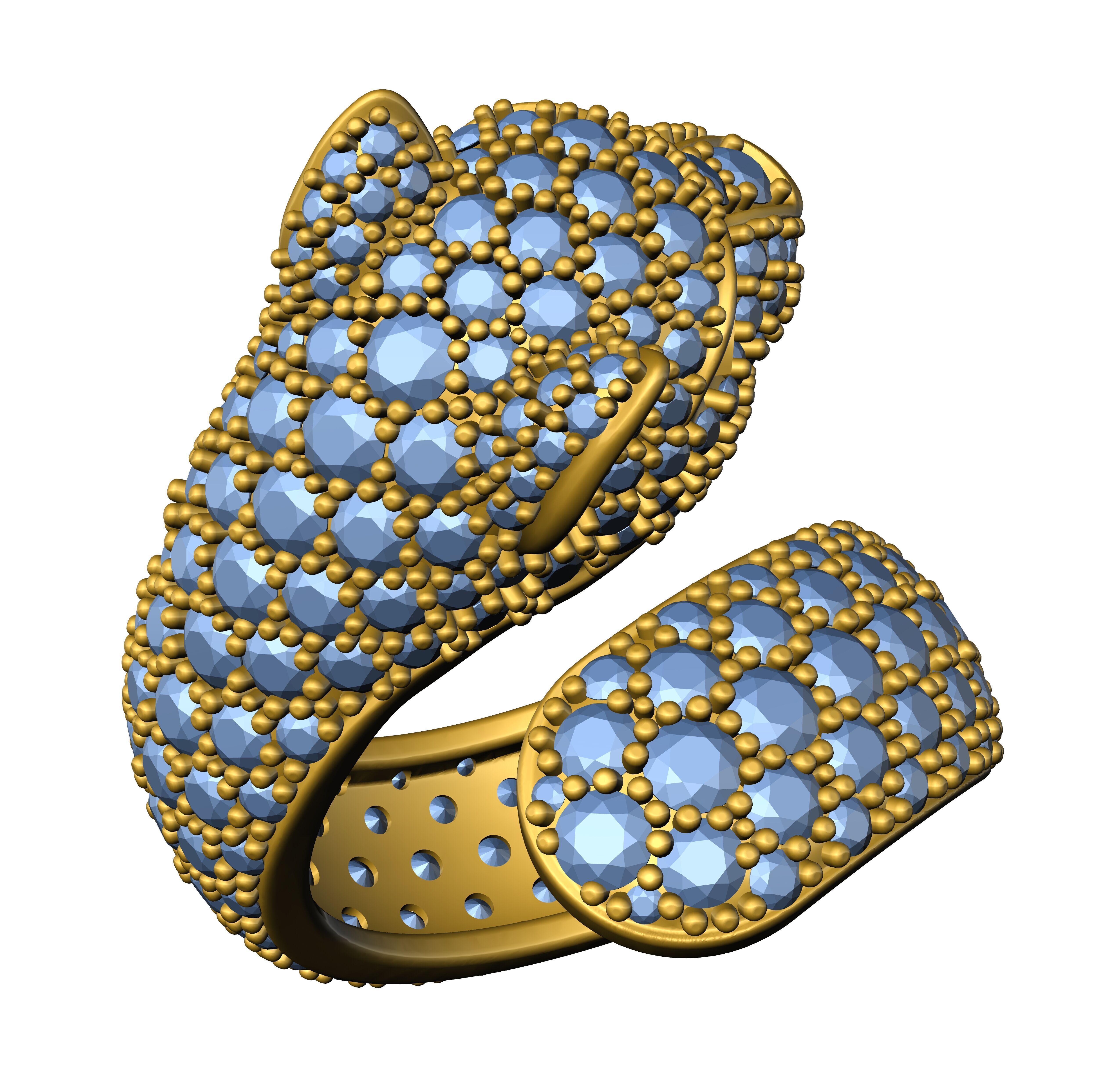 Cartier ring 3DM STL OBJ model for 3D printing and CNC 3D print model_9