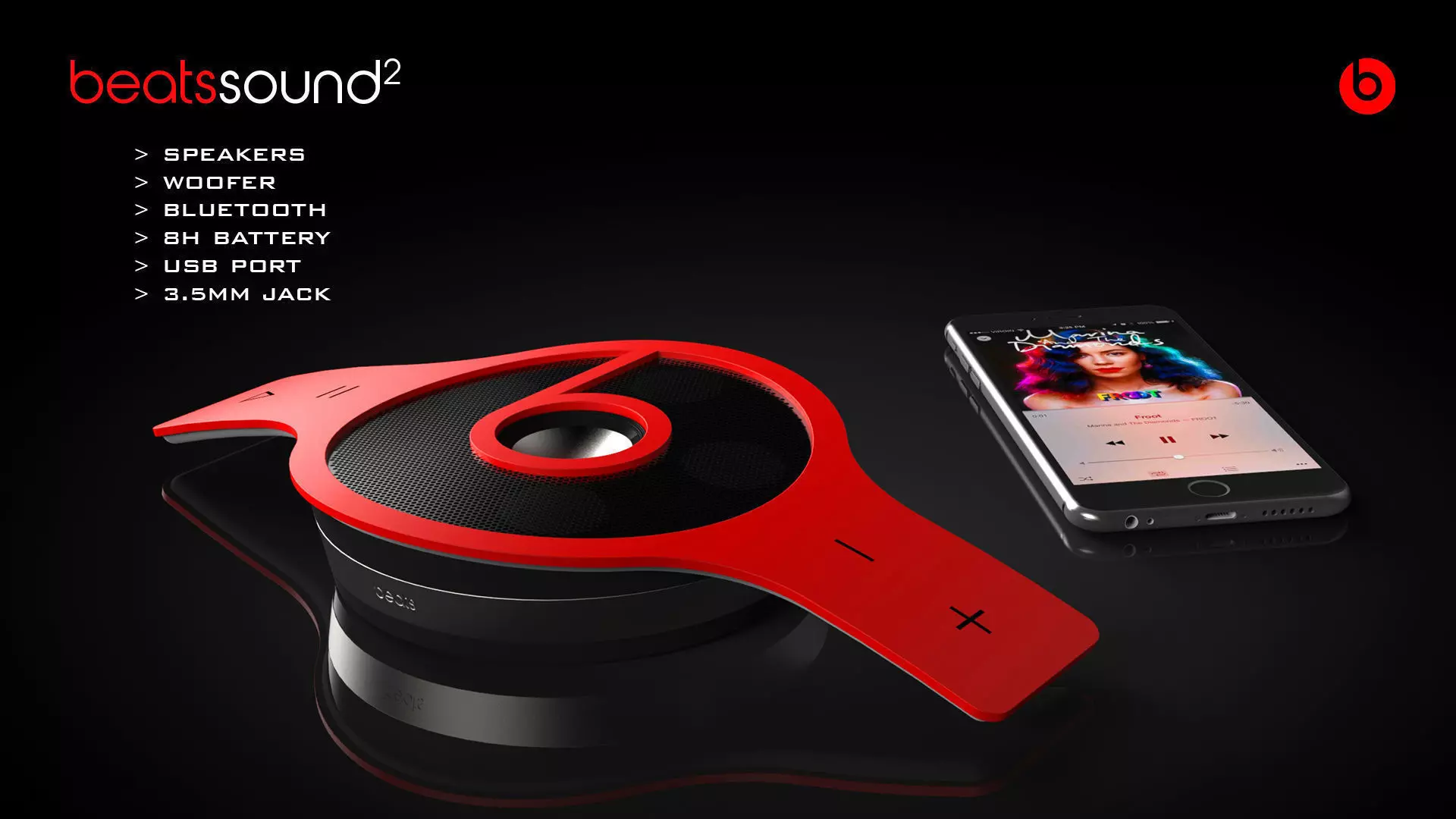 Beats Speakers Concept 3D model