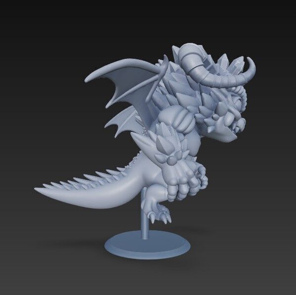 Crystal Horned Dragon Hatchling 3D model_8