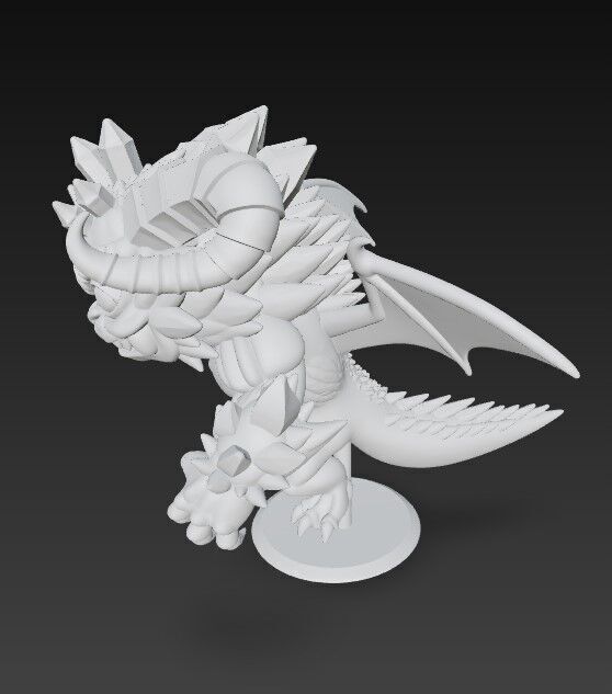 Crystal Horned Dragon Hatchling 3D model_22