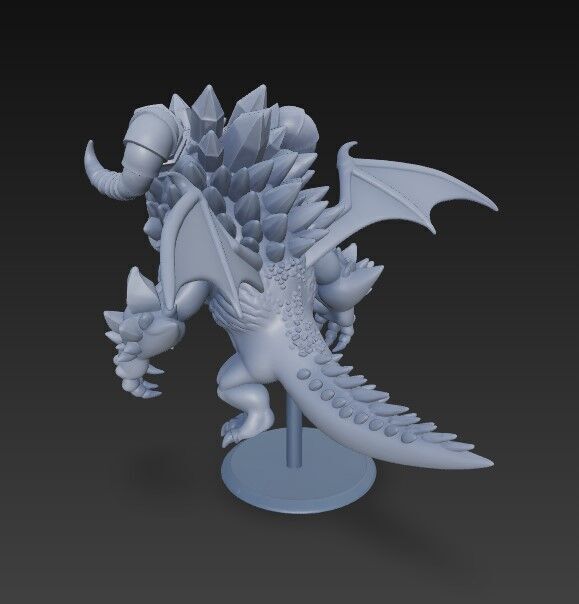 Crystal Horned Dragon Hatchling 3D model_6