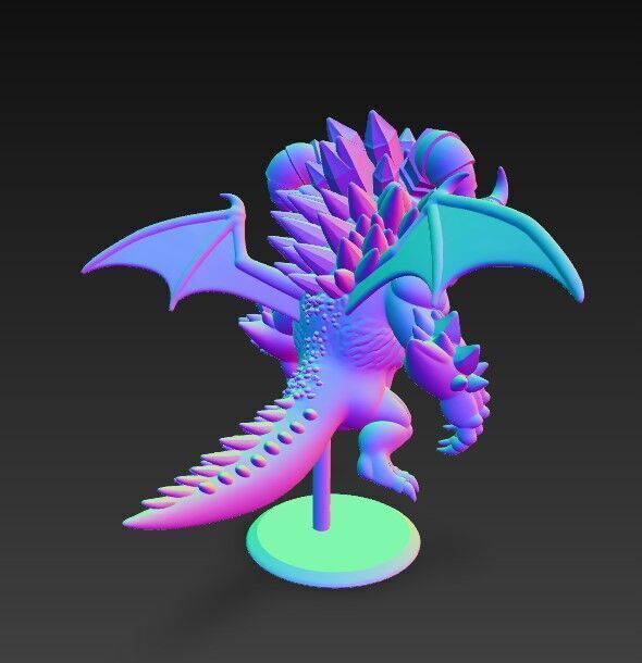 Crystal Horned Dragon Hatchling 3D model_11