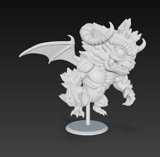 Crystal Horned Dragon Hatchling 3D model_18