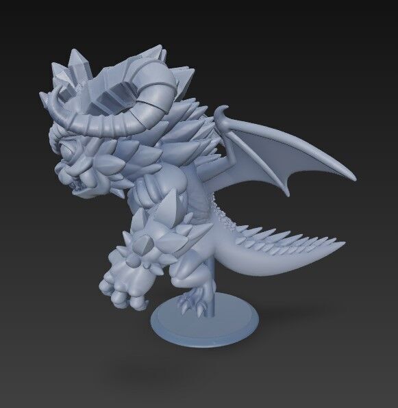 Crystal Horned Dragon Hatchling 3D model_4