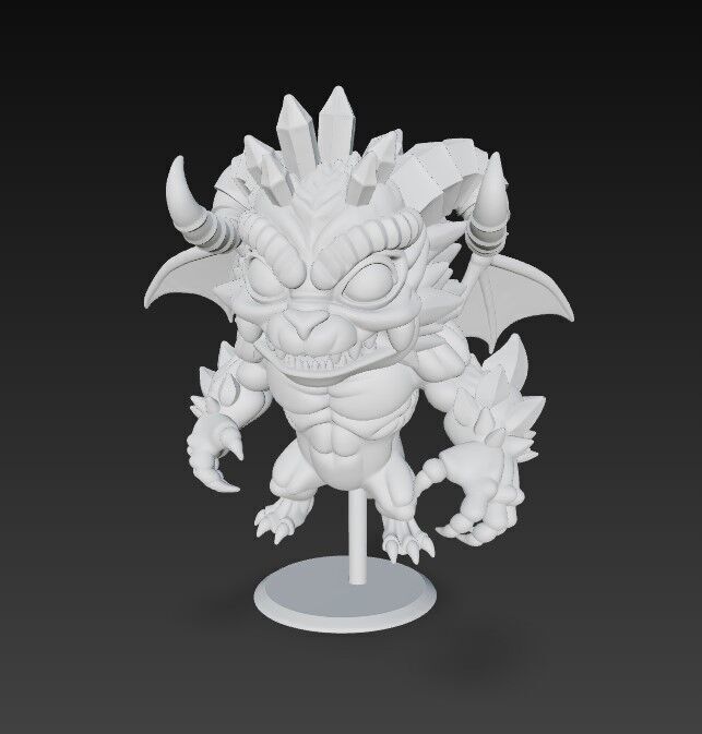 Crystal Horned Dragon Hatchling 3D model_23