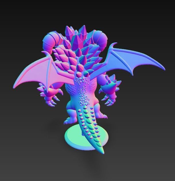 Crystal Horned Dragon Hatchling 3D model_12