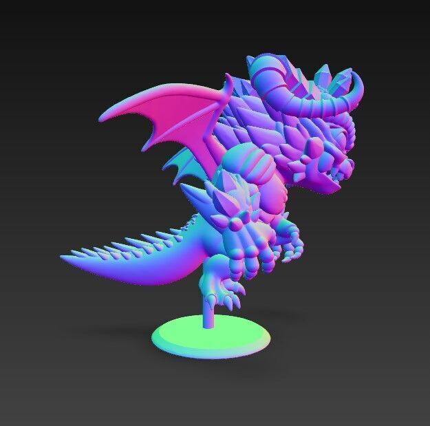 Crystal Horned Dragon Hatchling 3D model_10