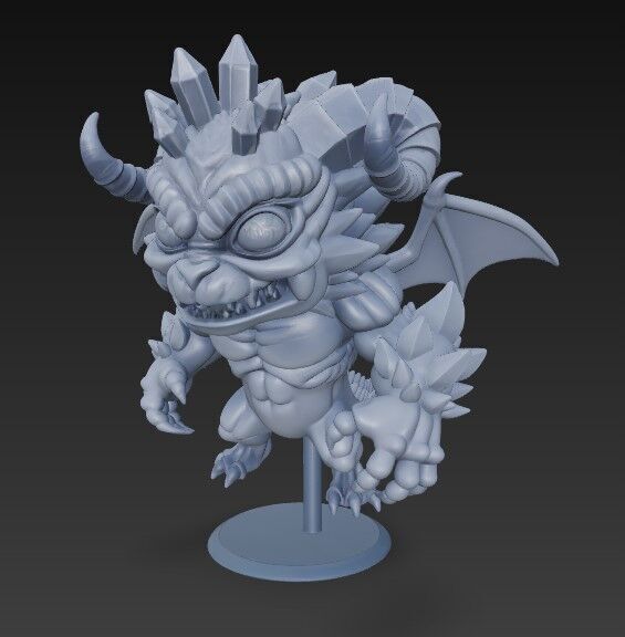 Crystal Horned Dragon Hatchling 3D model_3