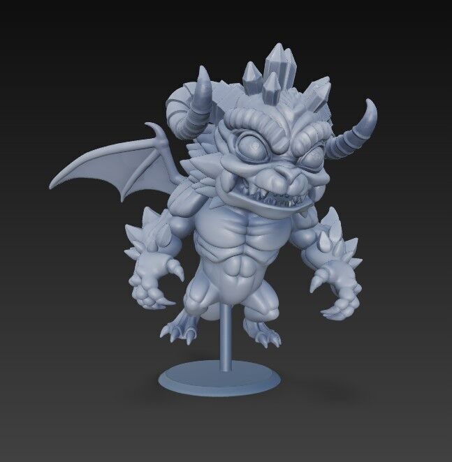 Crystal Horned Dragon Hatchling 3D model_5
