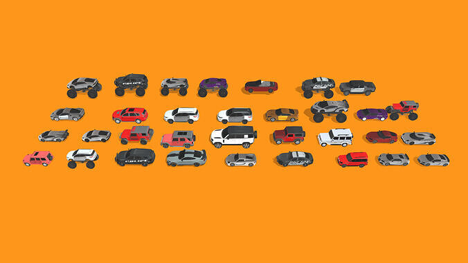 Different Cars Pack 3D model