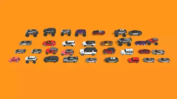 Different Cars Pack 3D model