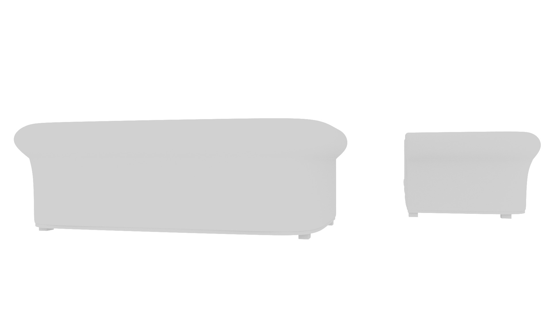 Two Untextured Sofa Models Low-poly 3D model_11